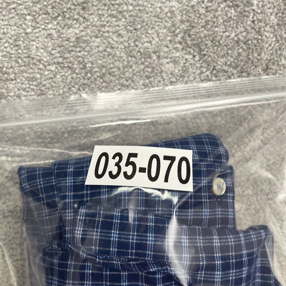 Polo By Ralph Lauren Halpern Button Down Shirt Mens 16 32/33 Blue Plaid Cotton - Picture 14 of 14